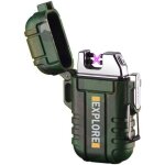 Briquet �tanche ext�rieur coupe - vent briquet double arc briquets �lectriques usb rechargeable - sans ...