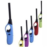 Briquet xl rechargeable  gaz avec longue buse colore 20 cm