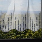 Brise bise aux cercles color�s bleu 60x120 cm