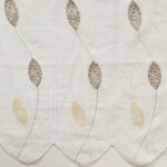 Brise bise en �tamine brod�e taupe 30x60 cm