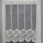 Homemaison - brise bise en macram� fleuri blanc 60x120 cm