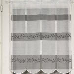 Brise bise en maille esprit feuillage gris clair 90x120 cm