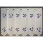 Brise bise en �tamine brod�e de fruits color�s violet parme 120x60 cm