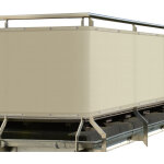 Brise vue pour balcon solvision pb2 pes 500x90cm creme - sol royal