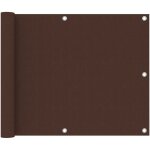 Brise vue �cran de balcon pour jardin, balcon, terrasse marron 75x600 cm tissu oxford 13310