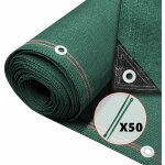 Brise vue occultant en hdpe 230g / m� 1. 8x10m avec attaches de fixation vert