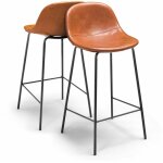 Bristol - paire de tabourets en cuir design
