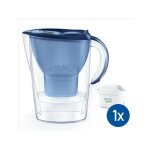 Brita - carafe filtrante marella bleue - capacit� 2, 4l dont 1, 4l d'eau filtr�e - 1 cartouche maxtra ...