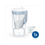 Carafe filtrante en verre brita model one bleue - capacit 2, 5l dont 1, 5l d'eau filtre - 1 cartouche ...