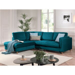 Lisa design - brooke - canap� d'angle gauche - convertible - 5 places - en velours