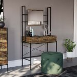 Brooklyn coiffeuse industrielle 1 tiroir bureau de maquillage ensemble meuble de chambre h 150 x l 83 ... Brooklyn coiffeuse industrielle 1 tiroir bureau de maquillage ensemble meuble de chambre h 150 x l 83 ...
