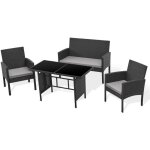 Brooklyn xl ensemble de meubles de jardin en rotin avec table, 2x fauteuils, canapé 2 places noir - svita ... Brooklyn xl ensemble de meubles de jardin en rotin avec table, 2x fauteuils, canapé 2 places noir - svita ...