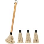 Brosse pour barbecue, brosse de cuisine pour sauce barbecue, avec 3 t�tes de rechange suppl�mentaires ...