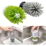 Brosse � bouteilles en verre, brosse de nettoyage avec ventouse, nettoyant pour bouteilles en verre de ...
