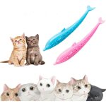 Brosse  dents pour chat, jouet de nettoyage des dents en forme de poisson chat, jouet pour chat  l'herbe ...