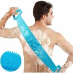 Brosse dorsale brosse corporelle 76cm rallonger. brosse de massage pour le dos en silicone. brosse de ...