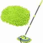 Brosse lavage voiture 120cm chenille microfibre balai � long manche anti rayure 2 in 1 nettoyage perche ...