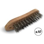 Brosse � main m�tallique type violon diff�rents mat�riaux - lot de 10 - inox ondul�