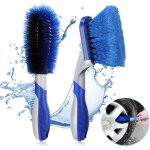 Brosse de nettoyage pour voiture, brosse nettoyage jantes enjoliveurs 2pcs (bleu), brosse de lavage de ...