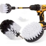 Brosse pour perceuse de qualit� sup�rieure, extra douce, blanche, 13cm. ne raye pas les surfaces. convient ...