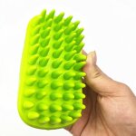 Brosse de shampooing en silicone pour animaux de compagnie brosse de bain en silicone pour animaux de ...