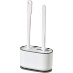 Brosse de toilette, ensemble d'�purateur de cuvette de toilette de salle de bains flexible en silicone, ...