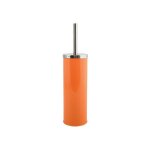 Brosse wc avec support inox & acier orange msv