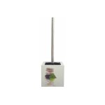 Msv - brosse wc avec support mdf & inox lingga dcor blanc