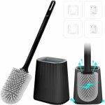 Brosse wc, brosse de toilette silicone, brosse wc suspendu avec support � s�chage rapide, brosse wc silicone ...