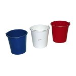 Seau menage rond 10 litres plastique couleur