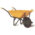 Brouette jaune avec crochet - 90 l