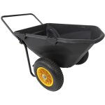 Brouette en plastique polar cub cart 198 litres noir 127x71x74 cm