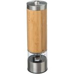 5five simply smart - moulin � poivre �lectrique en acier inoxydable et bambou, 20, 5 cm de hauteur, design ...