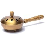 Phoenix import - brle - encens avec poigne en laiton et bois de manguier