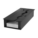 Sololed - brûleur à bioéthanol encastrable en acier inoxydable noir de 50 cm, 1 lt Sololed - brûleur à bioéthanol encastrable en acier inoxydable noir de 50 cm, 1 lt