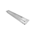 Sololed - brûleur au bioéthanol avec insert de plan de travail en inox noir mat 120cm avec grille Sololed - brûleur au bioéthanol avec insert de plan de travail en inox noir mat 120cm avec grille