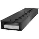 Sololed - br�leur insert bio�thanol 150cm en acier inoxydable noir, 6 lt