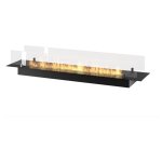 Brûleur insert bioéthanol 150cm en inox noir, à encastrer ou à poser, 5 litres avec verres inclus Brûleur insert bioéthanol 150cm en inox noir, à encastrer ou à poser, 5 litres avec verres inclus
