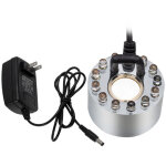 Brumisateur � ultrasons avec 12 led 20mm lumi�res color�es, 24v fontaine d'eau �tang brouillard machine, ...