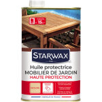 Huile haute protection teck & bois exotiques pour mobilier de jardin incolore 1l starwax