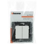 Bticino - double interrupteur ou va - et - vient altge 10a - finition neige