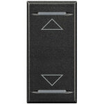 Manette axolute myhome bus symbole monte / descente 1 module anthracite bticino hs4911ah