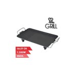 Muvip plancha �lectrique 1500w - 2 zones lisse et grill - plaque antiadh�sive - poign�es cool touch - ...