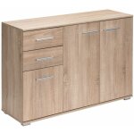 Buffet 107 x 75 x 35 cm commode meuble de rangement avec 3 portes 2 tiroirs pour salon salle  manger ...