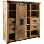 Buffet 142x45 manguier laqu� bois naturel railway 162