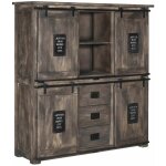 Buffet 150x45 manguier laqu gris railway 225