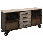 Buffet 153x40 manguier laqu� brun heavy industry 253