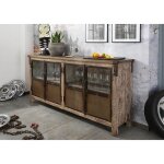 Buffet 180x40 manguier laqué brun heavy industry 250 Buffet 180x40 manguier laqué brun heavy industry 250