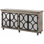 Massivmoebel24 - buffet 183x46 manguier laqu gris hermitage 116