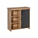 Mh - buffet 3 niches gstaad bois et noir Mh - buffet 3 niches gstaad bois et noir